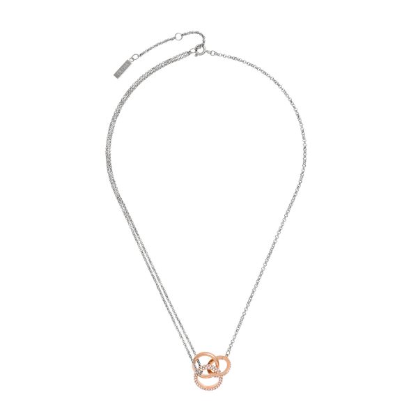 Entwine Silver & Rose Gold Necklace - Image 2